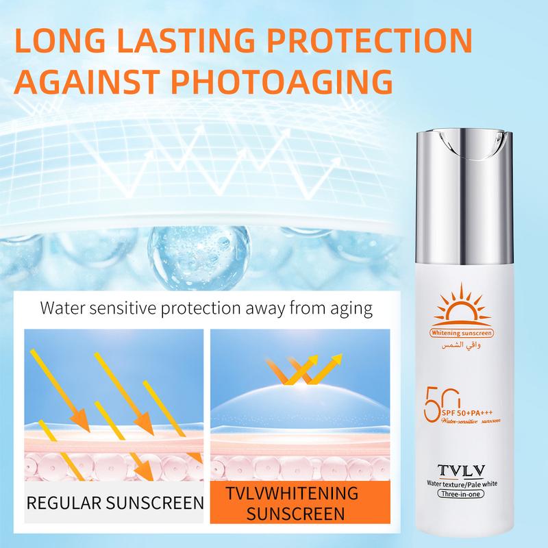 Kem Chống Nắng Làm Sáng TVLV, SPF50 + PA + + +, Kem Chống Nắng Công Suất Cao Dưỡng Ẩm, Chống Tia Cực Tím, Thích Hợp Sử Dụng Trên TV 2