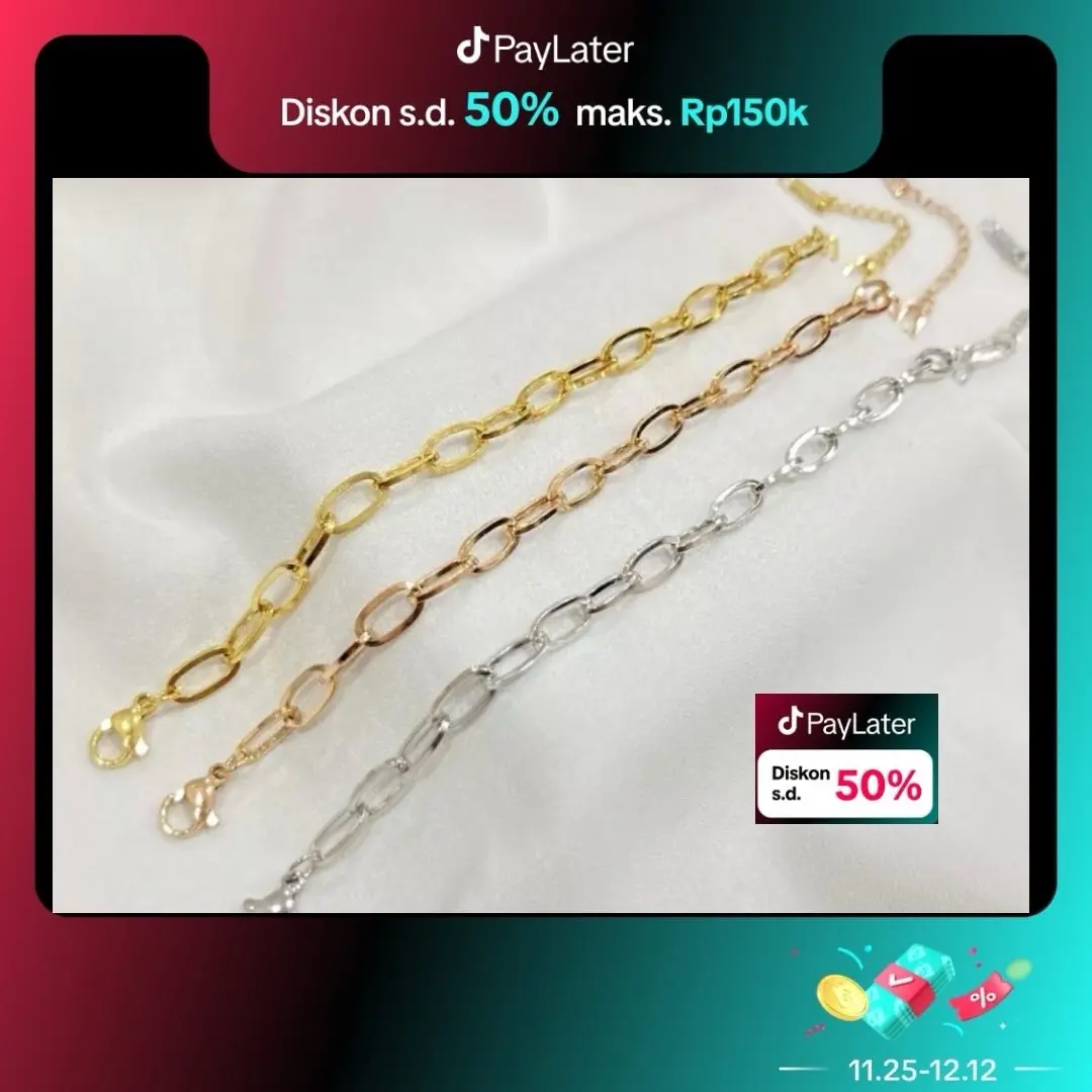 Clue Xuping - Gelang Rantai Wanita Korea Fashion Accesories Aesthetic 0709220 Perhiasan Silver gelang  rantai Stainless Titanium Bracelets gelang