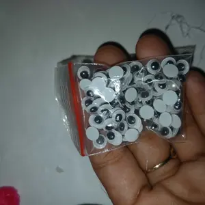 Aulindy - 100pcs Mata Boneka Kocak Plastik Tanpa Perekat 4mm 6mm 8mm 10mm