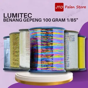 Lumitec Benang Mamilon Benang Gepeng Warna Metalik 1/85" ISI 100 Gram