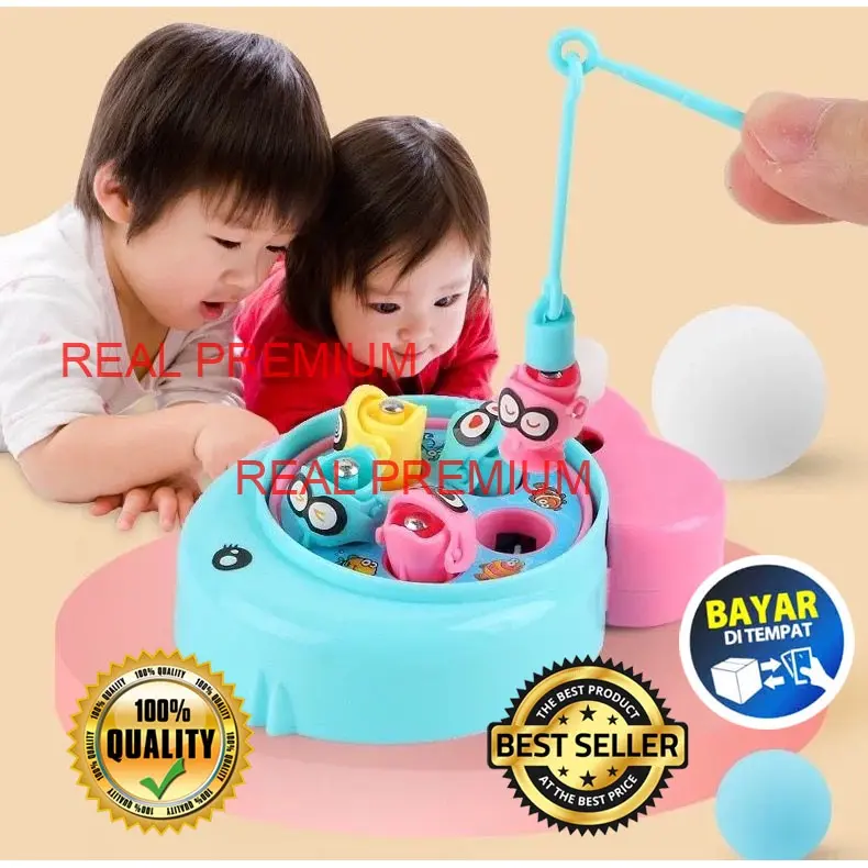Mainan Anak Pancingan Putar Manual 1753 Karakter Ikan -Fishing Game AMM