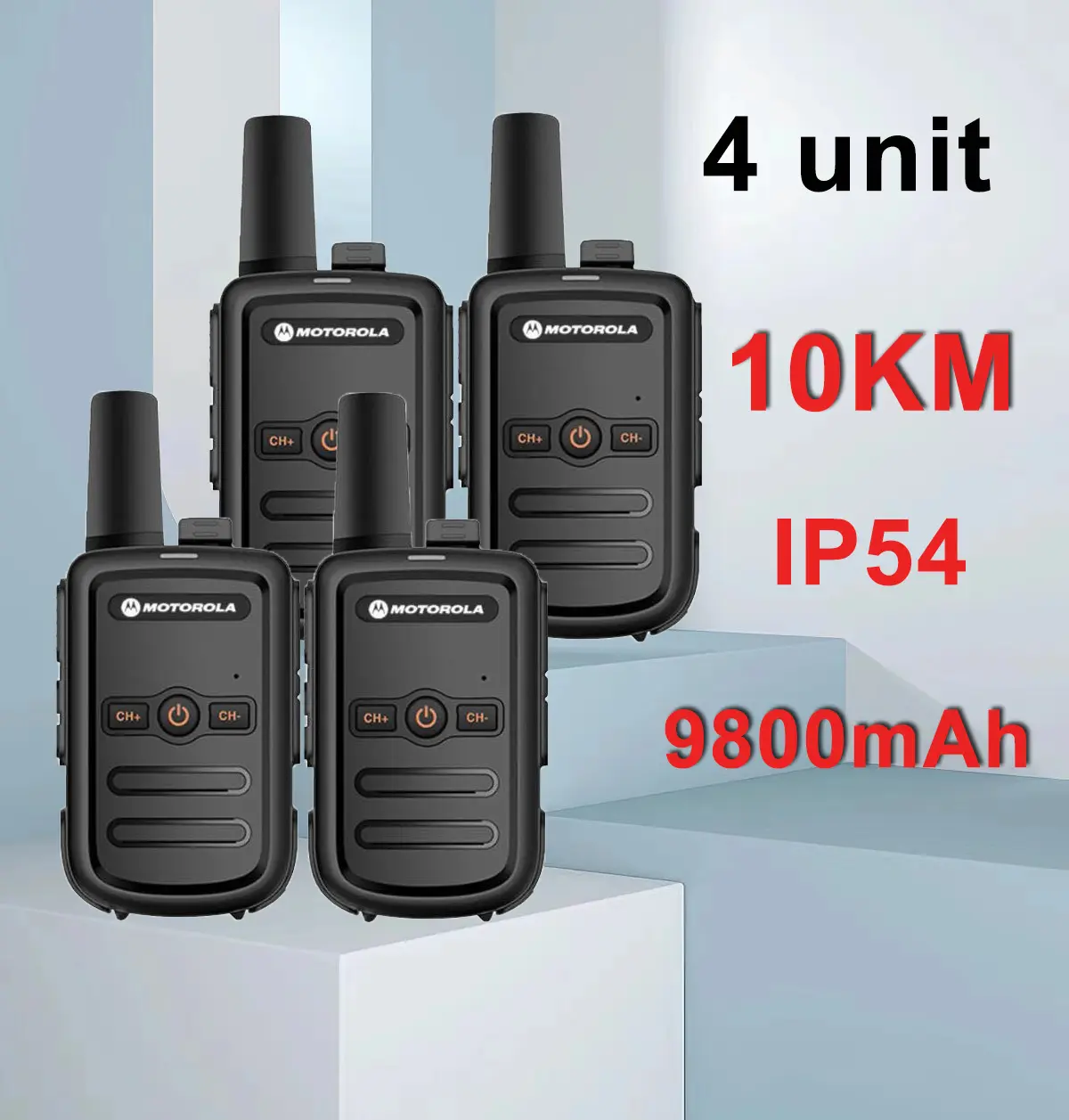 mini HT Walkie-Talkie Baterai 9800mAh 120 hours standby radio 400-470MHZ Portable walkie-talkie Tahan air  tahan debu tahan guncangan Antena