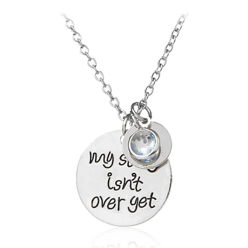 My Story Isn't Over Yet  semicolon necklace with meaning Inspiration