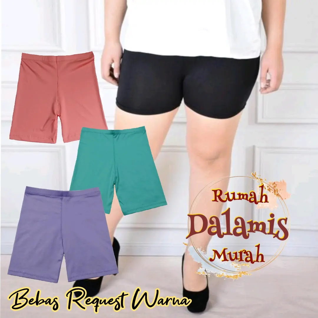 Celana Legging Short Jumbo dan standar / Paket Murah 3 pcs Nyaman Melar