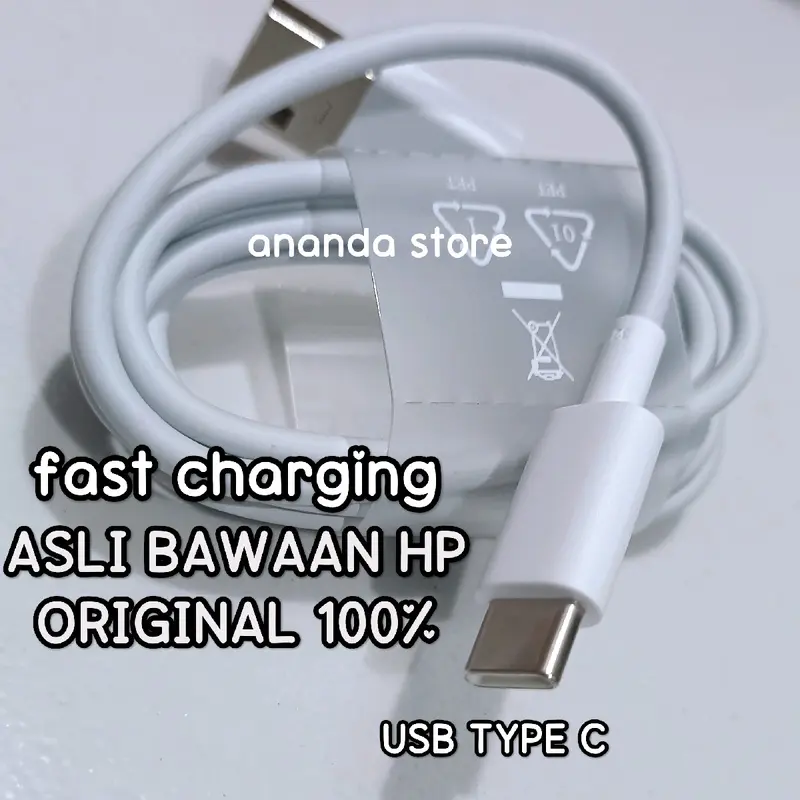 KABEL DATA VIVO TYPE C ASLI BAWAAN HP ORIGINAL 100% FAST CHARGING Y30, Y30i, Y31, Y33, Y50, Y21, V19, X50 SUPPORT FAST CHARGING 0