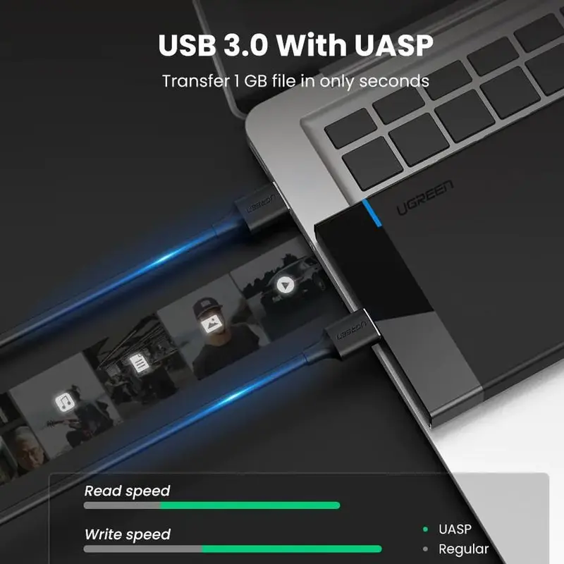 UGREEN 30847 Hard Disk Drive Casing Enclosure External 2,5" SATA USB 3.0 2.5 Inch Case Harddisk 1