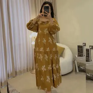 Dress Sabila Bahan Rayon Premium Busui Adem Elegan Tebal