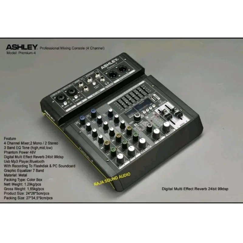 Professional Audio Mixer PREMIUM 4 ASHLEY. Premium 4 .Bluetooth .USB.Soundcard Original . 1