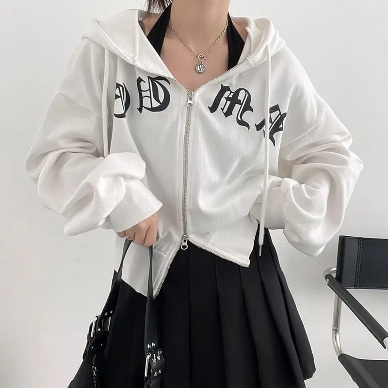 Hoodie JAPANESE Ziper Wanita Oversize | Jaket Sweater Double Ziper Wanita Korean Style 2