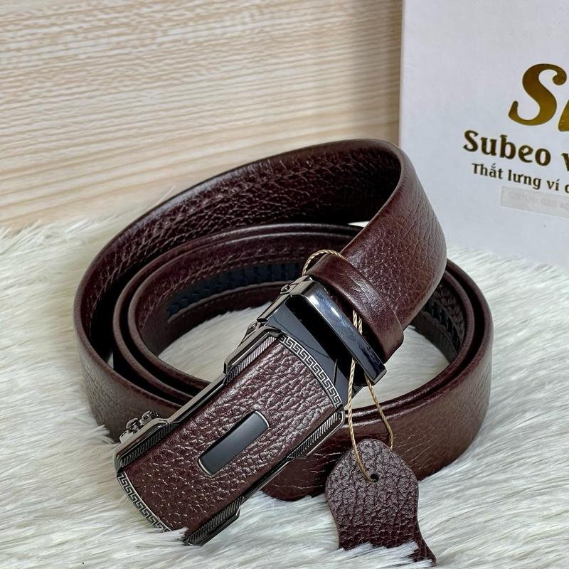 Thắt lưng nam Cao Cấp 2025 , thắt lưng da bò ống quận khoá tăng tự động bản 3,5cm , thắt lưng công sở phù hợp quần âu áo sơ mi nam MS12