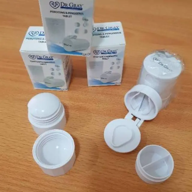 penggerus obat alat penghancur obat penggerus Pemotong tablet pill cut simpan drgray cut crush [PCB] 1
