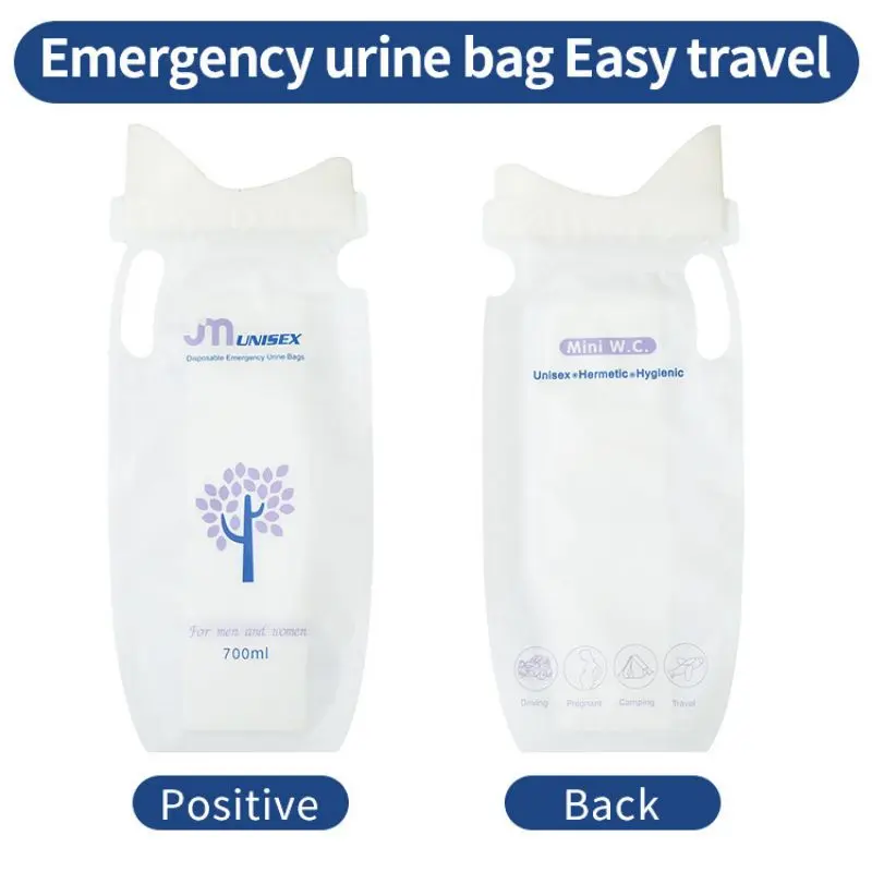 Kantong Kencing Sekali Pakai 4pcs Kantong Urine Unisex 700ml Urine Bag Untuk Perjalanan Jauh 3
