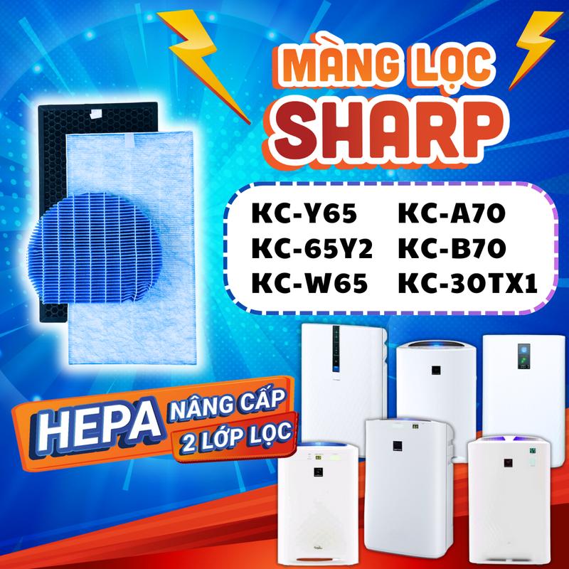 Màng lọc cho máy lọc không khí Sharp KC-Z65 KC-Y65 KC-W65 KC-A70 KC-B70 KC-650Y3 KC-700Y4 KC-550Y5 KC-C150
