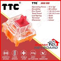 Gambar SWITCH - TTC - GOLD RED - 3 PIN - 43g - PCB MOUNT dari Rumah-Keyboard Kota Administrasi Jakarta Barat 5 Tokopedia