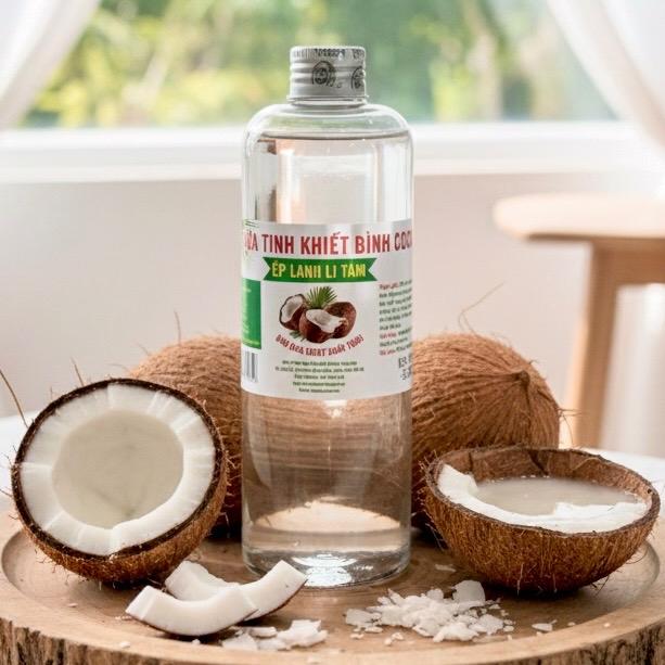 Dầu Dừa Chiết Xuất Tươi ÉP LẠNH LY TÂM CAO CẤP 500ml