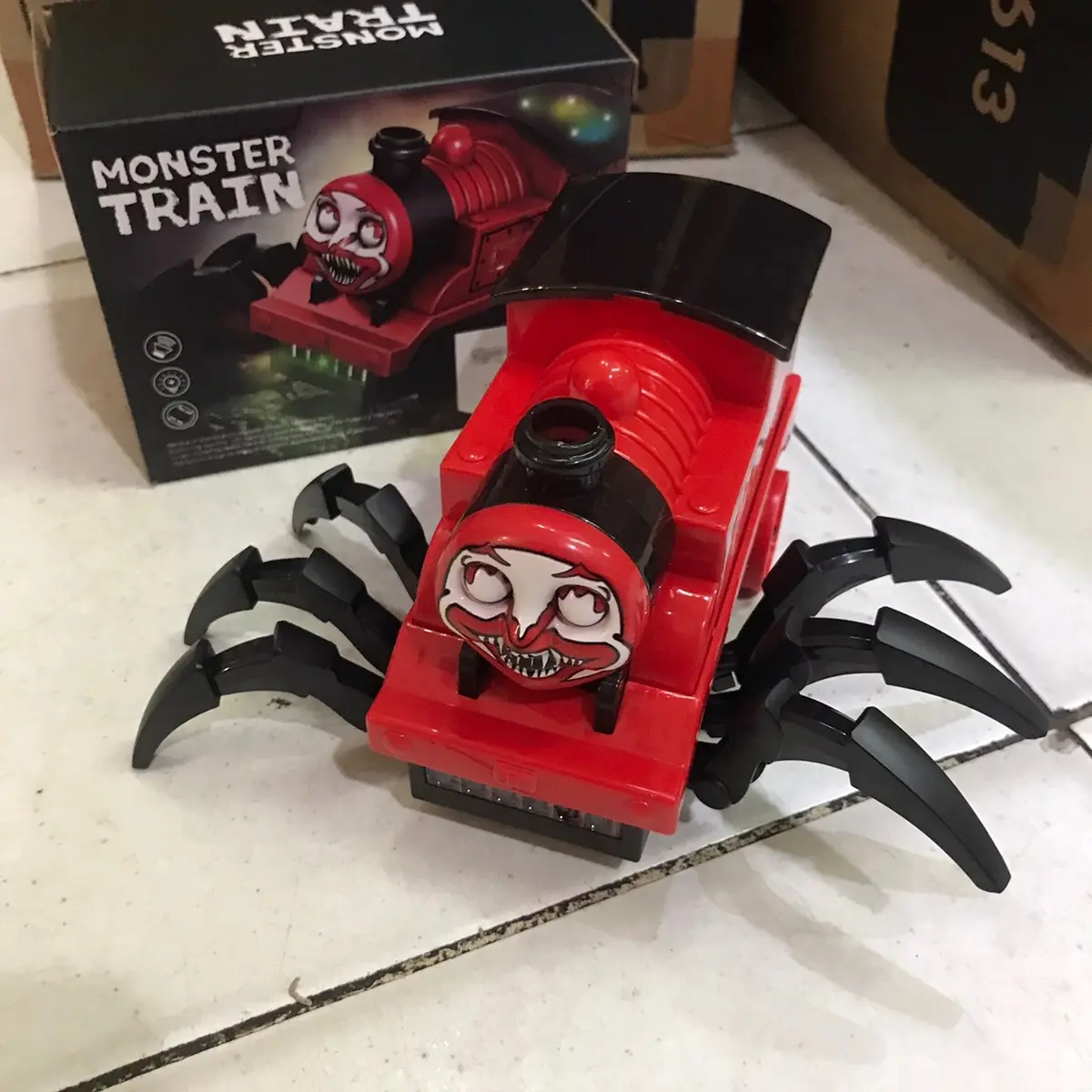 ￼Mainan Roblox Choo Choo Charles Kereta Api Choo-Choo Charles Spider Train Brick