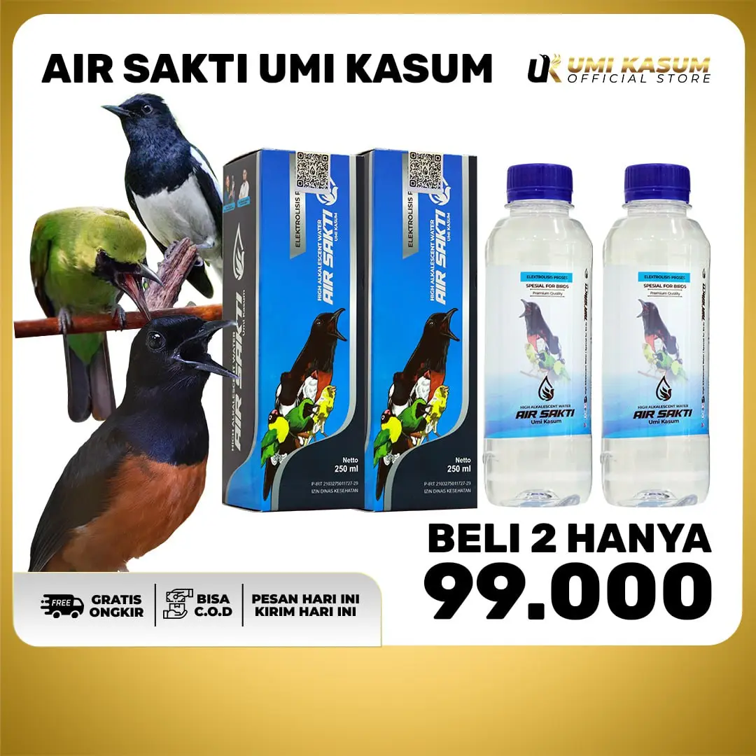 Air Sakti Umi Kasum |  Anti Oksidan Tinggi yang dirancang khusus Untuk Minum Sang Burung Juara | Bisa Untuk Semua Burung