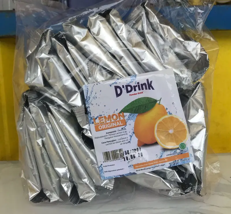 SERBUK MINUMAN D'DRINK campuran teh Aneka Rasa/1Renceng 5pcs/Pack isi 20pcs/SERBUK MINUMAN/SERBUK VARIAN RASA BUAH 3