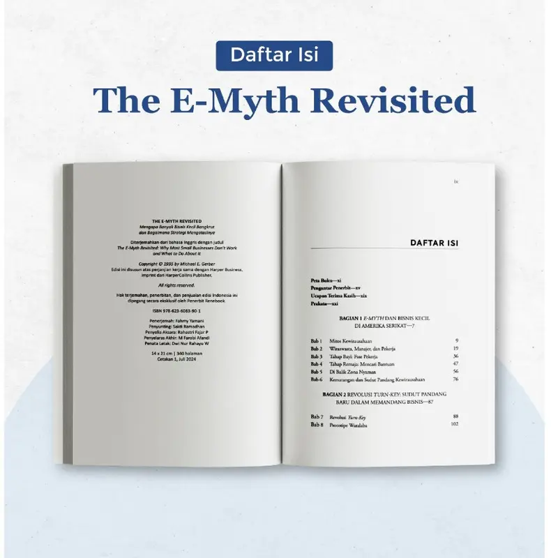 The E-Myth Revisited Terjemahan Indonesia - Michael E Gerber - Renebook - Soft Cover - ORIGINAL 2