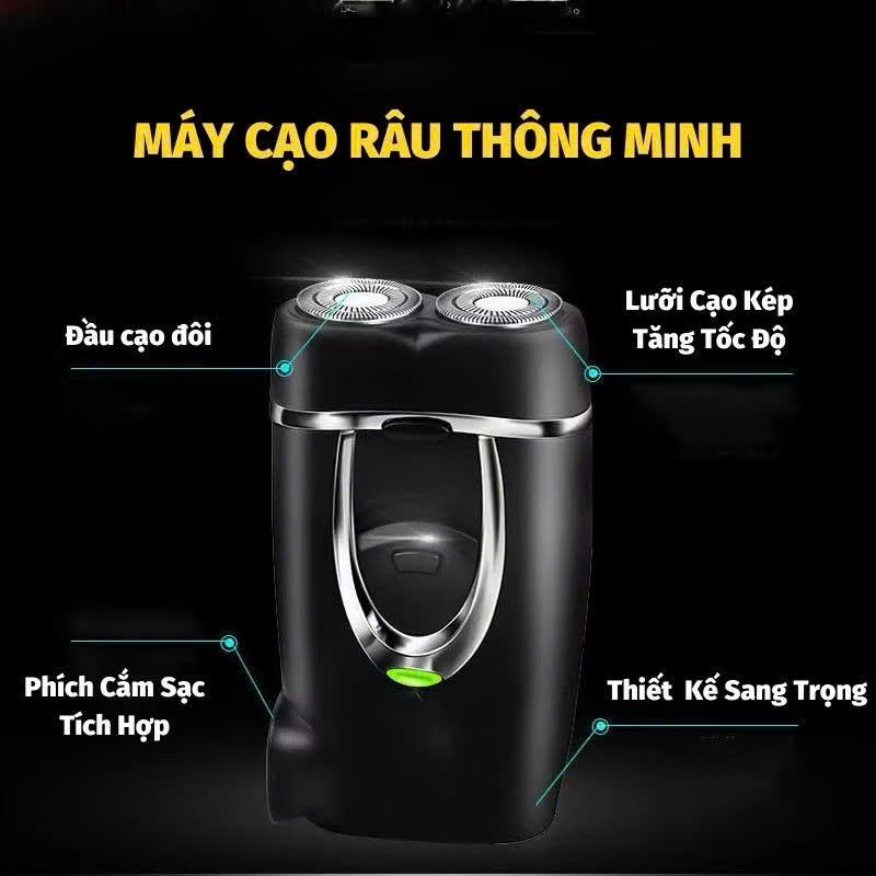 Máy cạo râu 2 lưỡi Flyast FS 711 nhỏ gọn, tiện nơi có thể mang đi mọi lúc mọi nơi