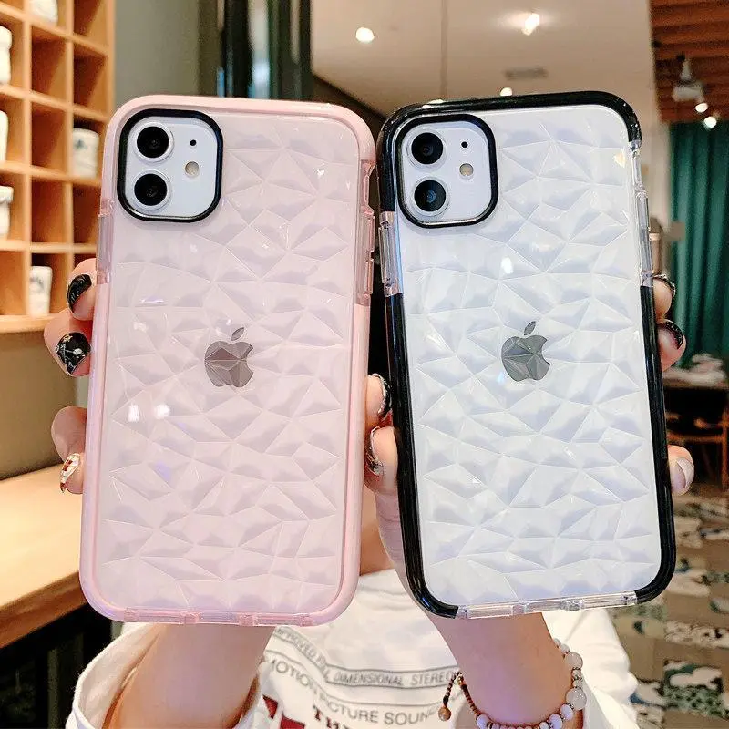 Two-color masonry pattern design suitable for iphoneX to iphone15 Pro Max series mobile phone cases