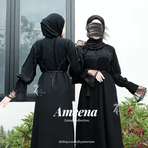 LAUNCING PAYDAY SEP [ AMEENA ABAYA ] black remaja by zainab collection