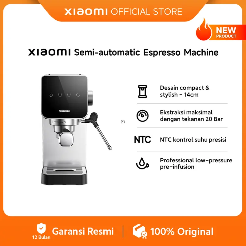 Xiaomi Semi Automatic Espresso Machine Mesin Kopi Espresso Semi Otomatis