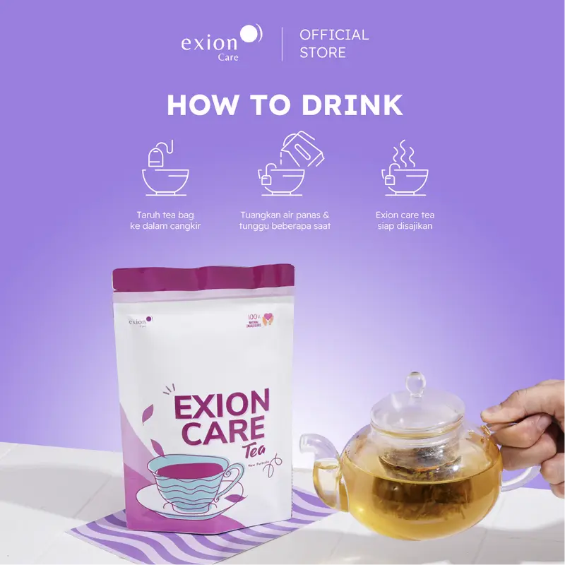 Exioncare Bundle (A) Exioncare Tea Purple Series - Isi 50gr & Gold Series - Isi 20 Teabag 3