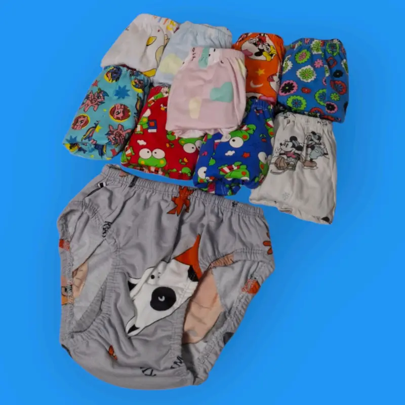 12pcs celana dalam anak printing perempuan/laki laki motip karakter katun spandek Fashion 8