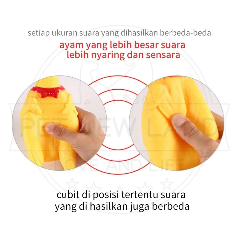 Mainan Kucing Anjing Ayam Karet Anti Sobek Screaming Chicken Pet Toys Mainan Hewan 5
