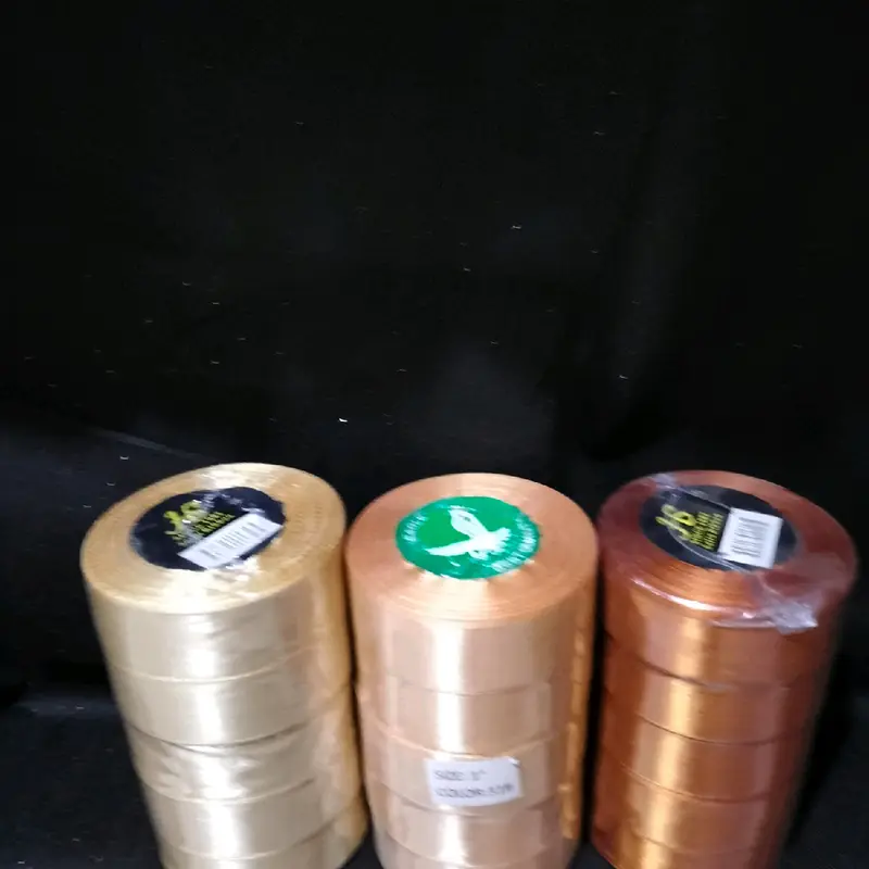 Pita Satin 2,5 cm Per Roll / Pita Satin 25 mm Per Roll Bahan Polyester Halus & Lembut Cocok untuk Dekorasi dan Hiasan 5