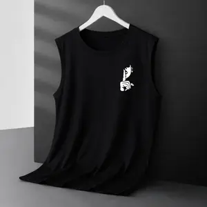 Baju Kaos Singlet Pria Dewasa Motif Diam Atasan Tanpa Lengan Santai Keren Bahan Katun Lembut Nyaman