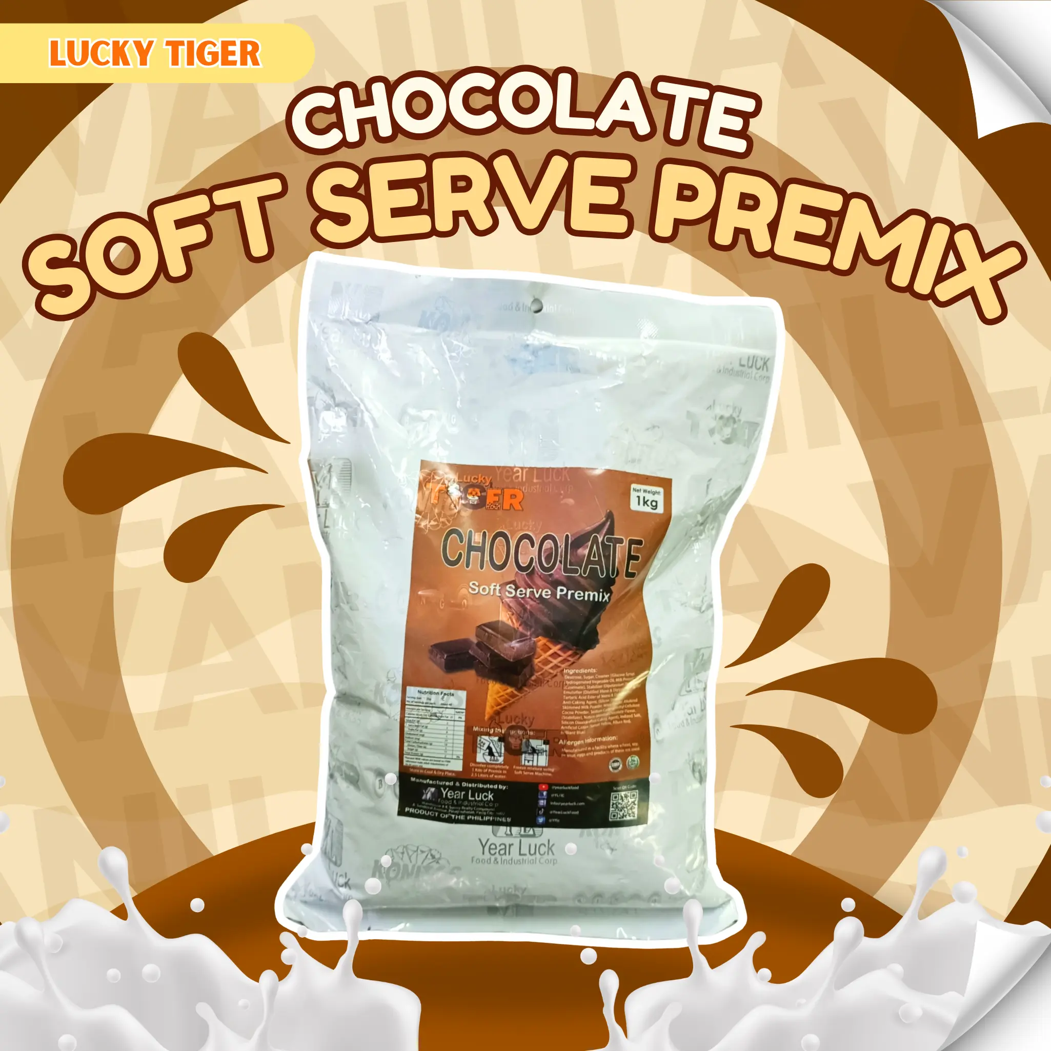 LUCKY TIGER Soft Serve Powder Premix Chocolate