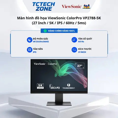 Màn hình đồ họa 5k ViewSonic VP2788-5K 27 inch, 5k, Thunderbolt 4, 99% DCI-P3, Daisy Chain Chính Hãng 100%