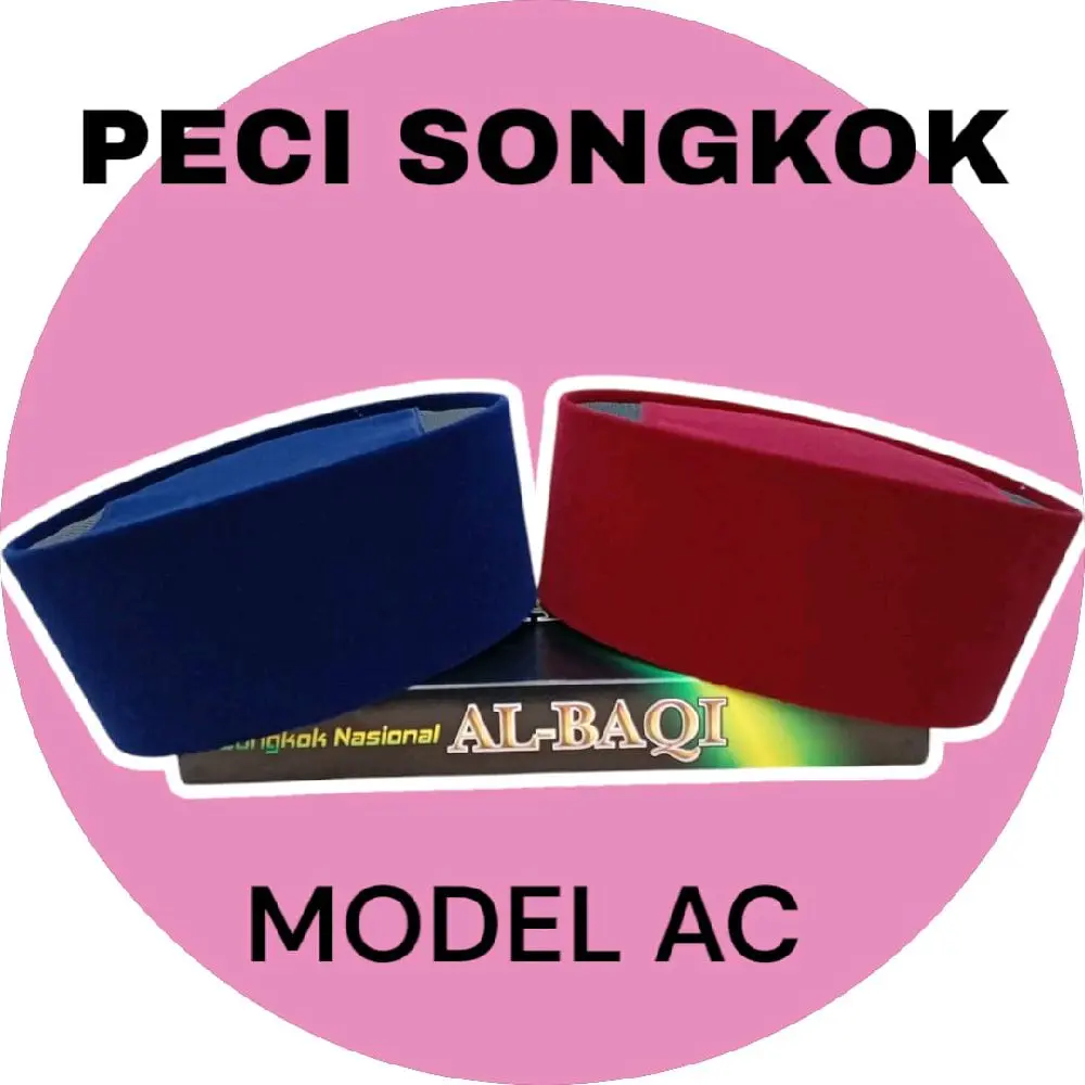 peci songkok anak dan dewasa merah dan biru model AC Nyaman Muslim Pria Kopiah Maroon