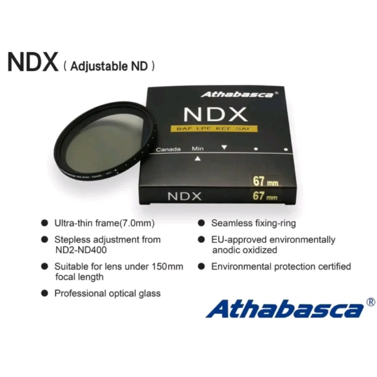 Athabasca ND X (Variable Filter Lensa for Camera