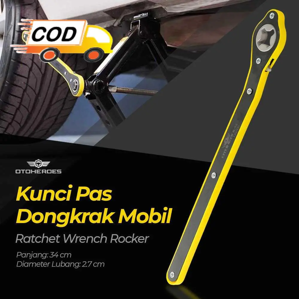 Kunci Dongkrak Mobil Set Pas Universal Ratchet Wrench Rocker Kokoh Kuat