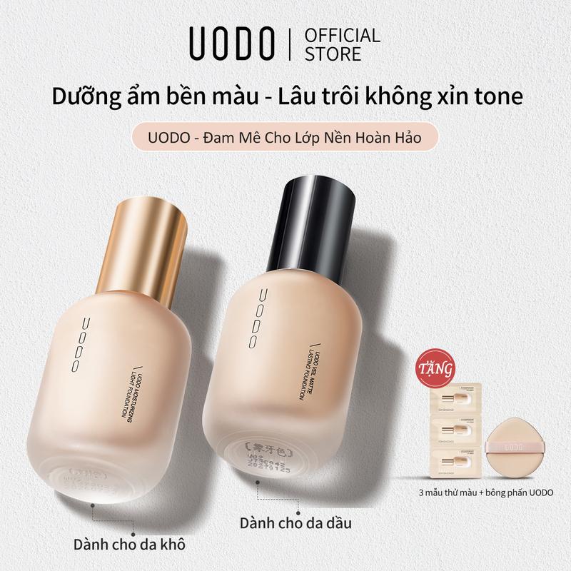 Kem Nền Dạng Lỏng, UODO, Kiểm Soát Dầu, Lâu Trôi, Không Thấm Nước, Chống Mồ Hôi, Thích Hợp Cho Da Khô Hoặc Dầu, Kem Che Khuyết Điểm, 30ml, [Chính Hãng]  Mỹ Phẩm