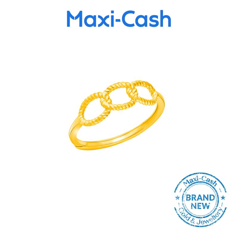 Interlocked Circles Ring in 999 Gold 0