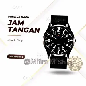 Jam Tangan Pria dan Wanita Army Tali Kanvas Analog | best seller
