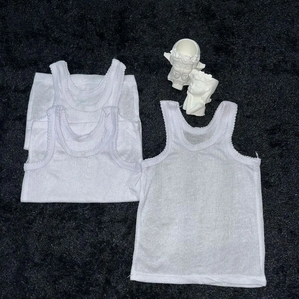 Grosir 12pcs Kaos Dalam SALUR PUTIH Bahan katun lembut nyaman di pakai keseharianya