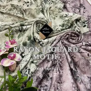 [PANJANG 0.5 METER] Kain Rayon Jaguard Motif - Lebar 1.5 Meter, Tersedia dalam Berbagai Warna - Rayon - Elegan, Kemeja