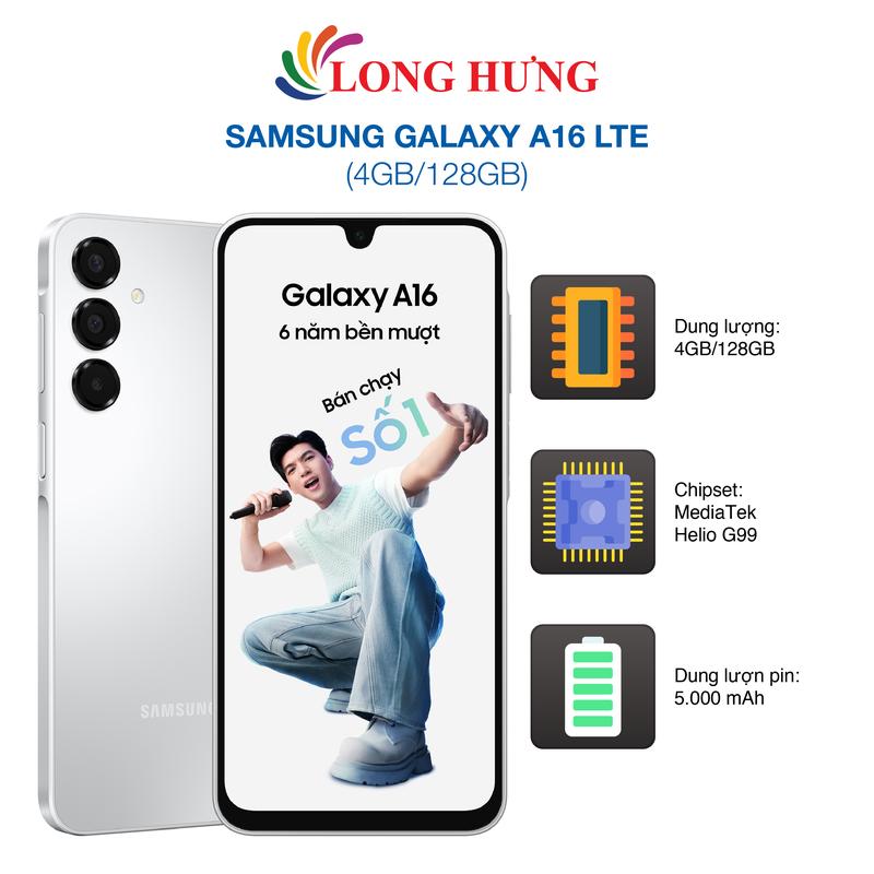  Điện thoại Samsung Galaxy A16 LTE  4GB 128GB  - Hàng chính hãng 