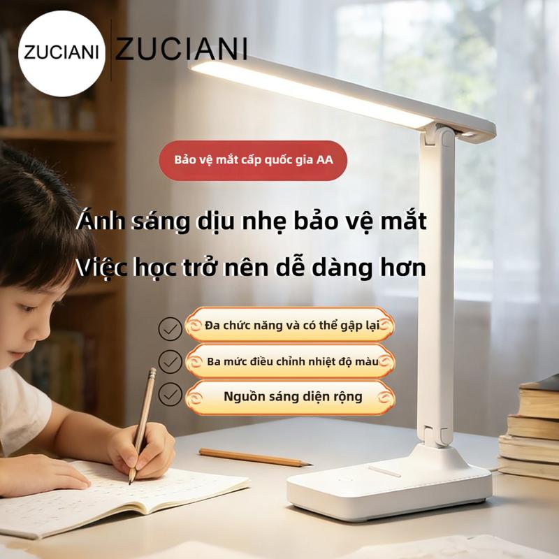 ZUCIANI Đèn bàn này được thiết kế để bảo vệ mắt, phù hợp cho việc học tập và lý tưởng cho ký túc xá, phòng ngủ sinh viên, đầu giường, và có thể sạc lại. Nó cũng có thể được sử dụng như một đèn kẹp cho bàn học của trẻ em và để đọc sách. denho cdantuong