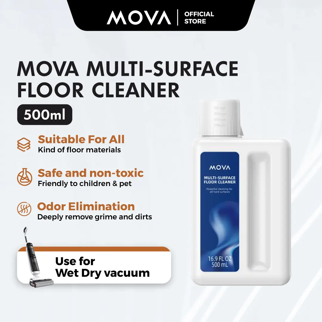 Mova Floor Cleaning Detergent Multi-Surface Cleaner Cleaning Solution For Mova Wet & Dry Vacuum - 500ML
