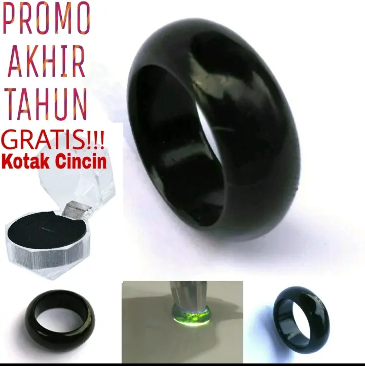 Cincin Giok Black Jade Aceh Terapi Model Oval