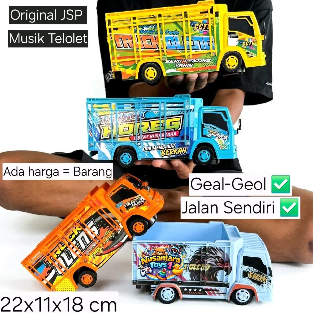 Mainan Truck Oleng Telolet geol lampu batre mainan anak laki-laki