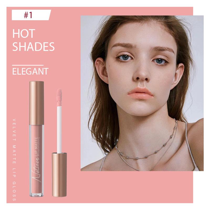 Hot selling matte lip gloss that does not stick to cups, waterproof and not easily fade velvet lip gloss 3