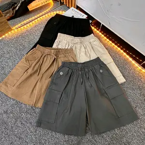 Hotpants Celana Cargo Pendek Wanita Katun Twill Combad Melar