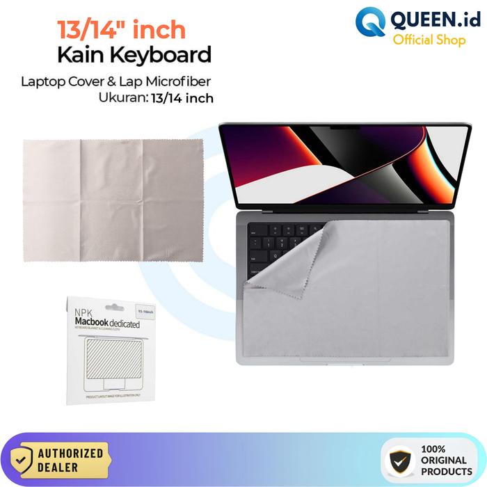 Gambar QUEEN Microfiber Premium Kain Lap Anti Dust Cover Keyboard Pembersih Laptop 13/14" inch dari QUEEN id Official Kab. Tangerang Tokopedia